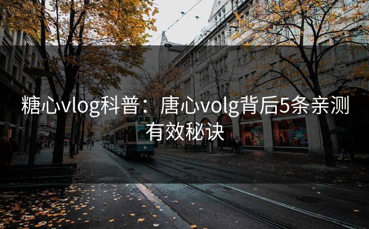 糖心vlog科普:唐心volg背后5条亲测有效秘诀 糖心vlog科普:唐心volg背后5条亲测有效秘诀