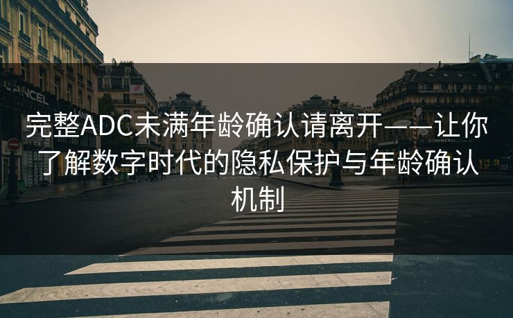 完整ADC未满年龄确认请离开——让你了解数字时代的隐私保护与年龄确认机制