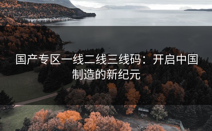 国产专区一线二线三线码：开启中国制造的新纪元